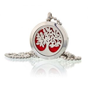 Tree of Life Aromatherapy necklace, stainless steel