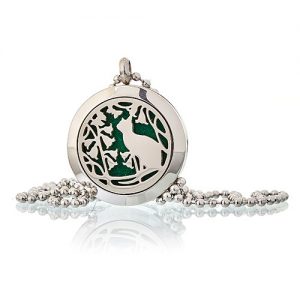 cat and flowers aromatherapy diffuser necklace