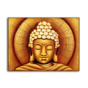 buddha golden sun oil painting