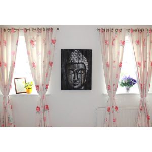 buddha silver wood oil painting