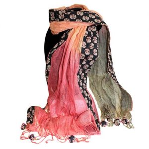 peach and cream scarf