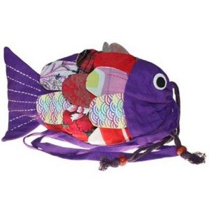 purple fish shape bag
