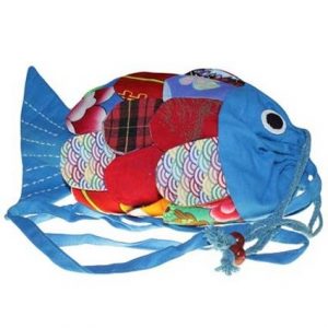 blue fish shape bag