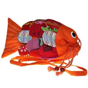 orange purple shape bag