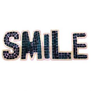 smile mosaic wall art