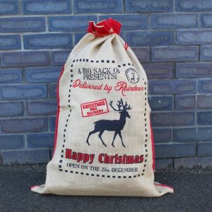 delivered by Reindeers santa sack
