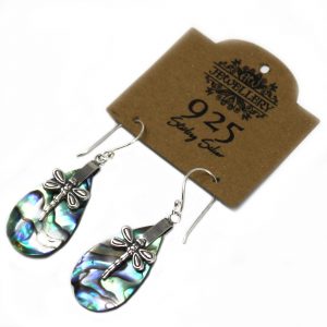 dragonfly abalone earrings