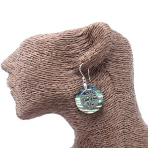 flower abalone earrings