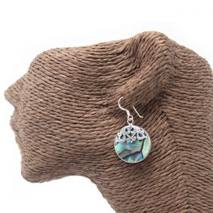 classic disc abalone earrings