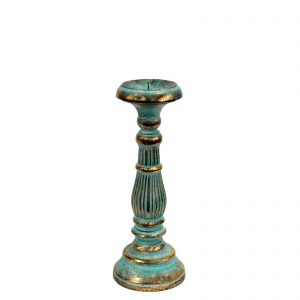 turquoise and gold candlestick