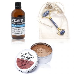 Roller, Red Face Mask and Floral Water Set