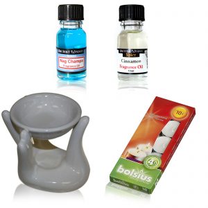 Oil Burner Kit Nag Champa & Cinnamon
