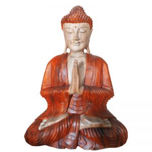 Hand Carved Buddha Statue - 30cm Pray