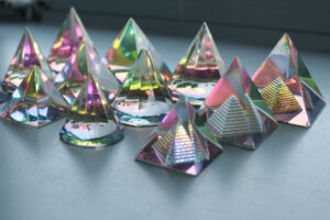 crystal pyramids
