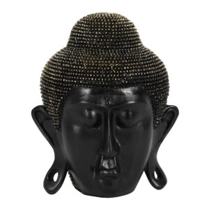 17cm Gold Accented Buddha Head Ornament