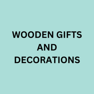 wooden gifts and decorations