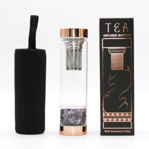 crystal glass tea infuser bottle