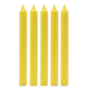 SOLID COLOUR DINNER CANDLES LEMON