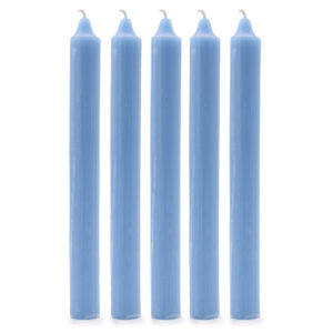 SOLID COLOUR DINNER CANDLES SEA BLUE