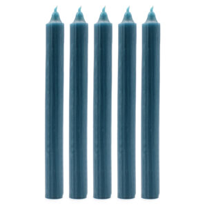 SOLID COLOUR DINNER CANDLES TEAL