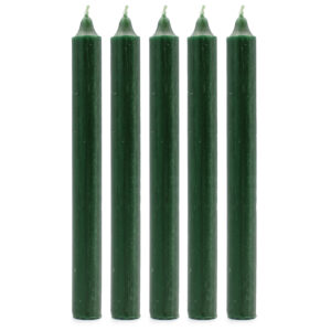 SOLID COLOUR DINNER CANDLES HOLLY GREEN