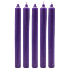 SOLID COLOUR DINNER CANDLES PURPLE