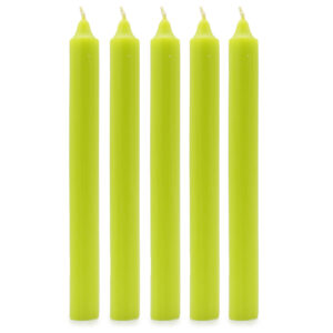 SOLID COLOUR DINNER CANDLES LIME GREEN