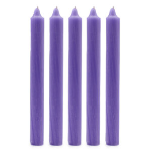 SOLID COLOUR DINNER CANDLES LILAC