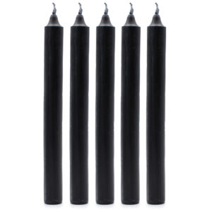 SOLID COLOUR DINNER CANDLES BLACK