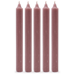 SOLID COLOUR DINNER CANDLES DUSTY PINK