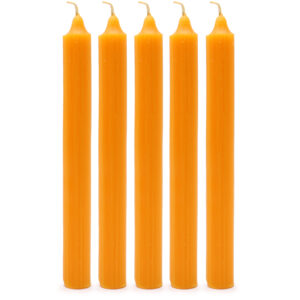 SOLID COLOUR DINNER CANDLES MANGO