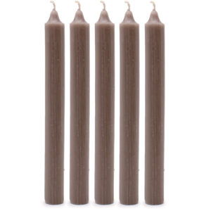 SOLID COLOUR DINNER CANDLES TAUPE