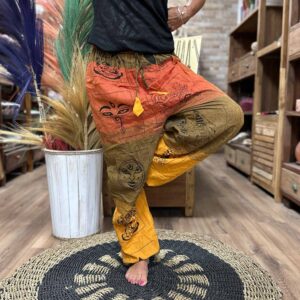 youga pants high cross on orange
