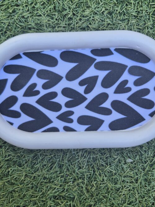 Handmade Eco Resin Oval Tray with Fabric Inlay – One of a Kind