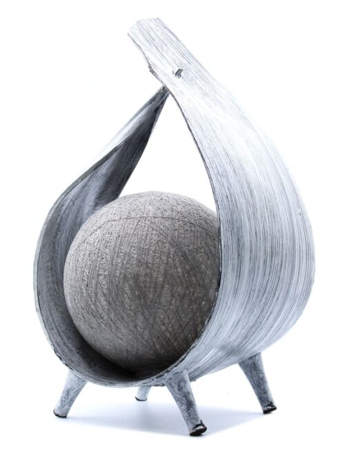 Natural Coconut Lamp - Greywash Wrapover