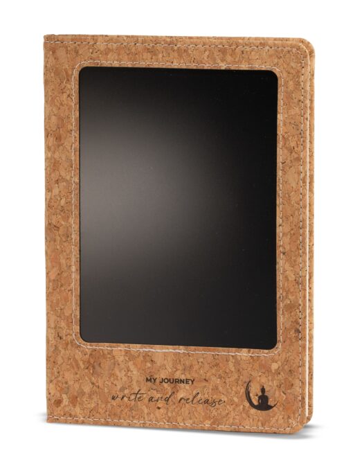 A5 Intention Note Book - LCD Wipe Screen - Cork Leather Effect - 80 Leafs