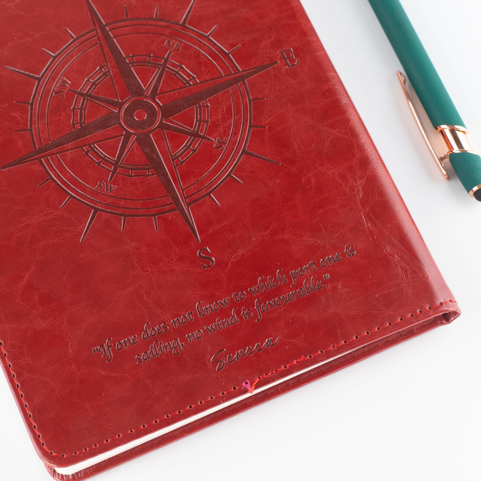 A5 Intention Note Book - LCD Wipe Screen - Red Leather Effect - 80 Leafs - Image 6