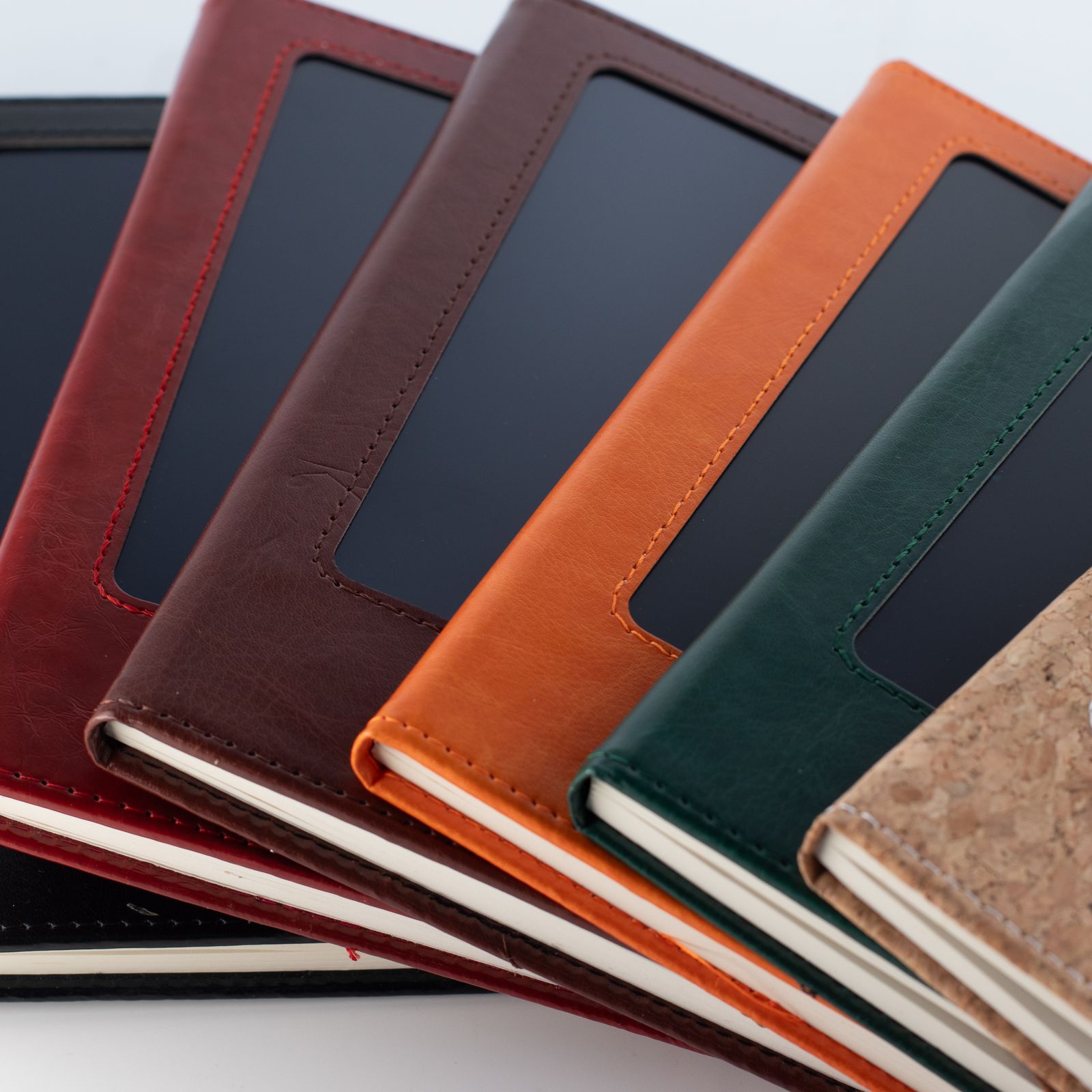 A5 Intention Note Book - LCD Wipe Screen - Red Leather Effect - 80 Leafs - Image 4