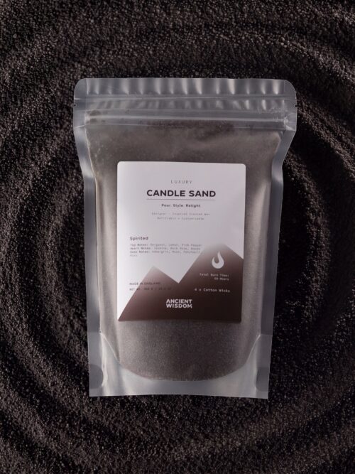 Fragranced Candle Sand - Black - Spirited - 300g