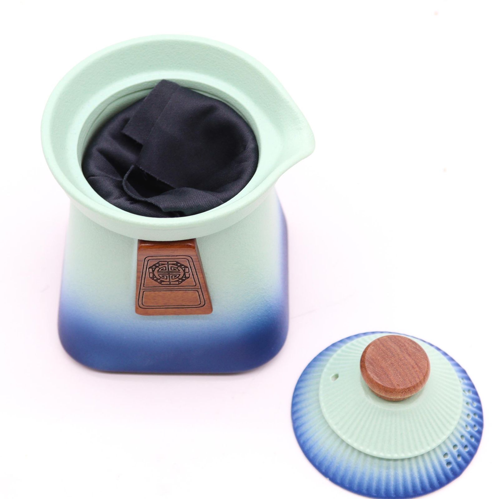 Temple Teapot Set & Three Cups - Blue Heaven - Image 4