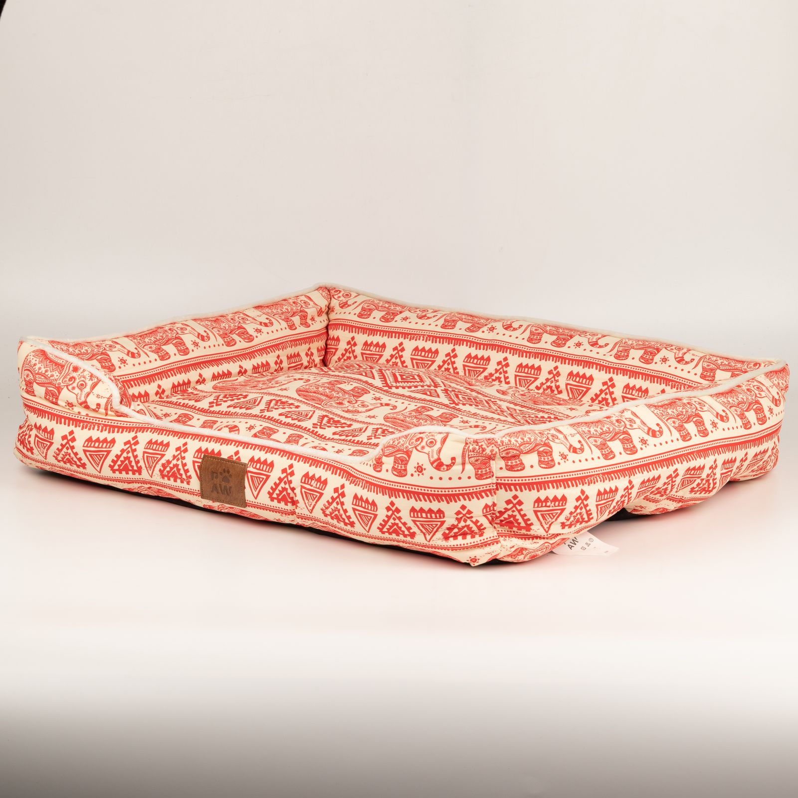 PAW Bed – Lucky Elephant – Red – 60 × 50 × 14cm - Image 4