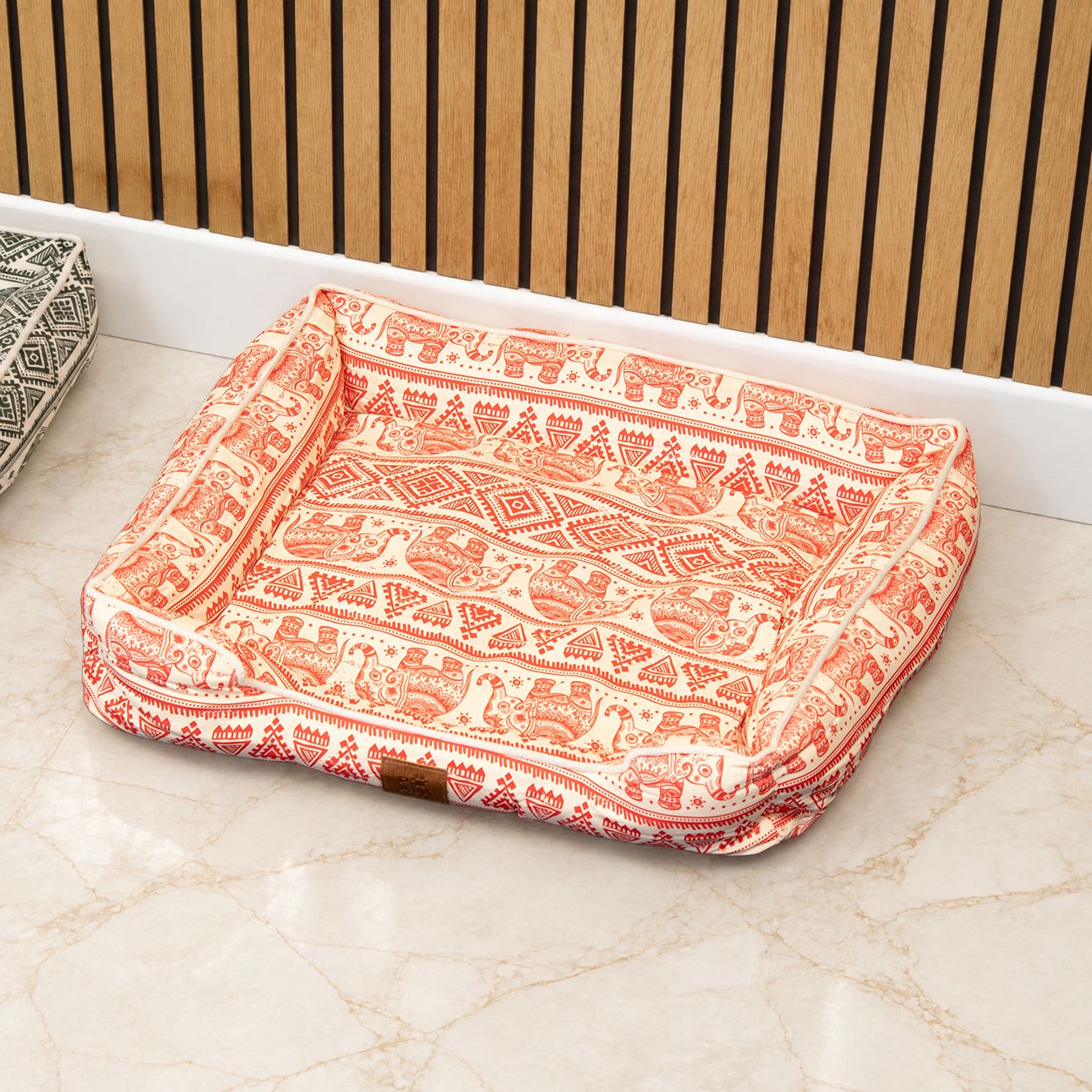PAW Bed – Lucky Elephant – Red – 60 × 50 × 14cm - Image 6