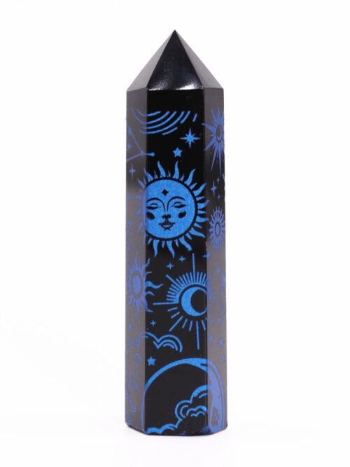 Black Obsidian Point - Mystic Story - Midnight Blue