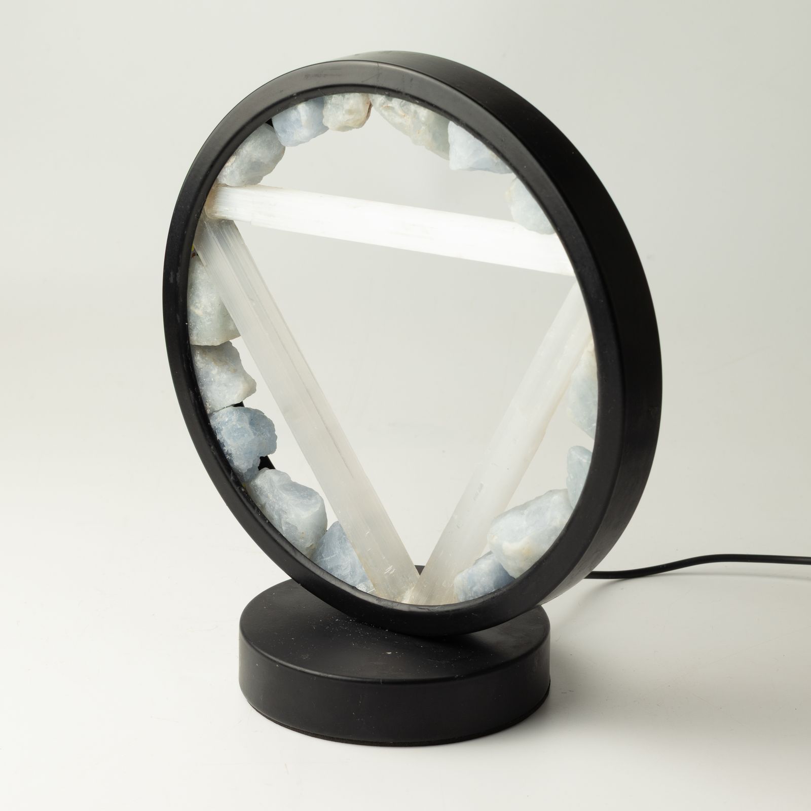 Gemstone Halo Lamp - Water - Aquamarine & Selenite - Image 5