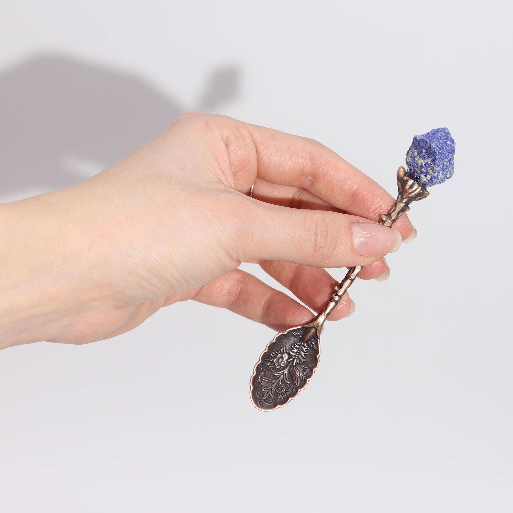 Set of 7 Bronze Gemstone Crystal Witch Spoons - Image 2