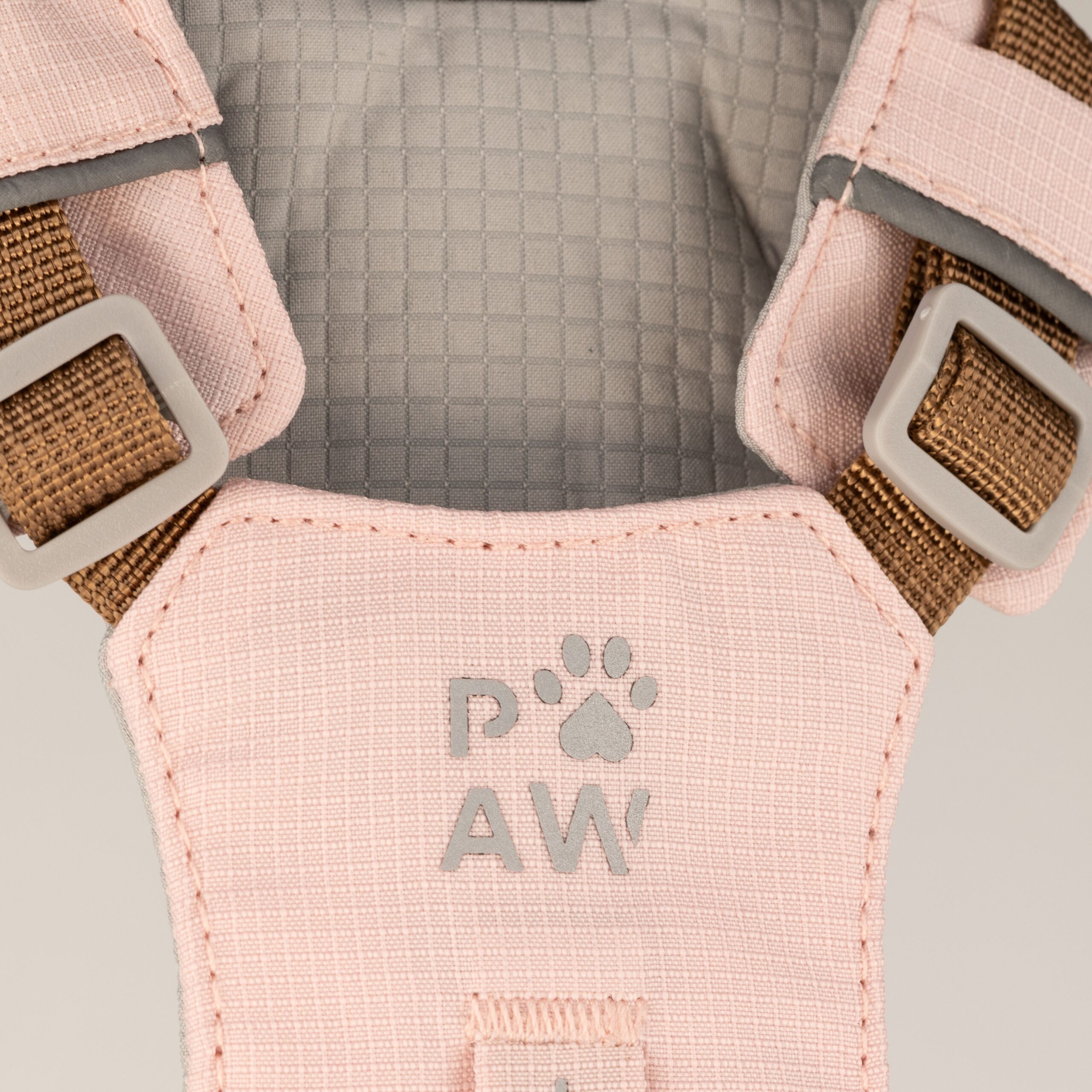 PAW - S (4-8Kg) Dog Step-in Guardian Harness with Reflective Mesh - Soft Pink - Rose Quartz Charm - Image 5