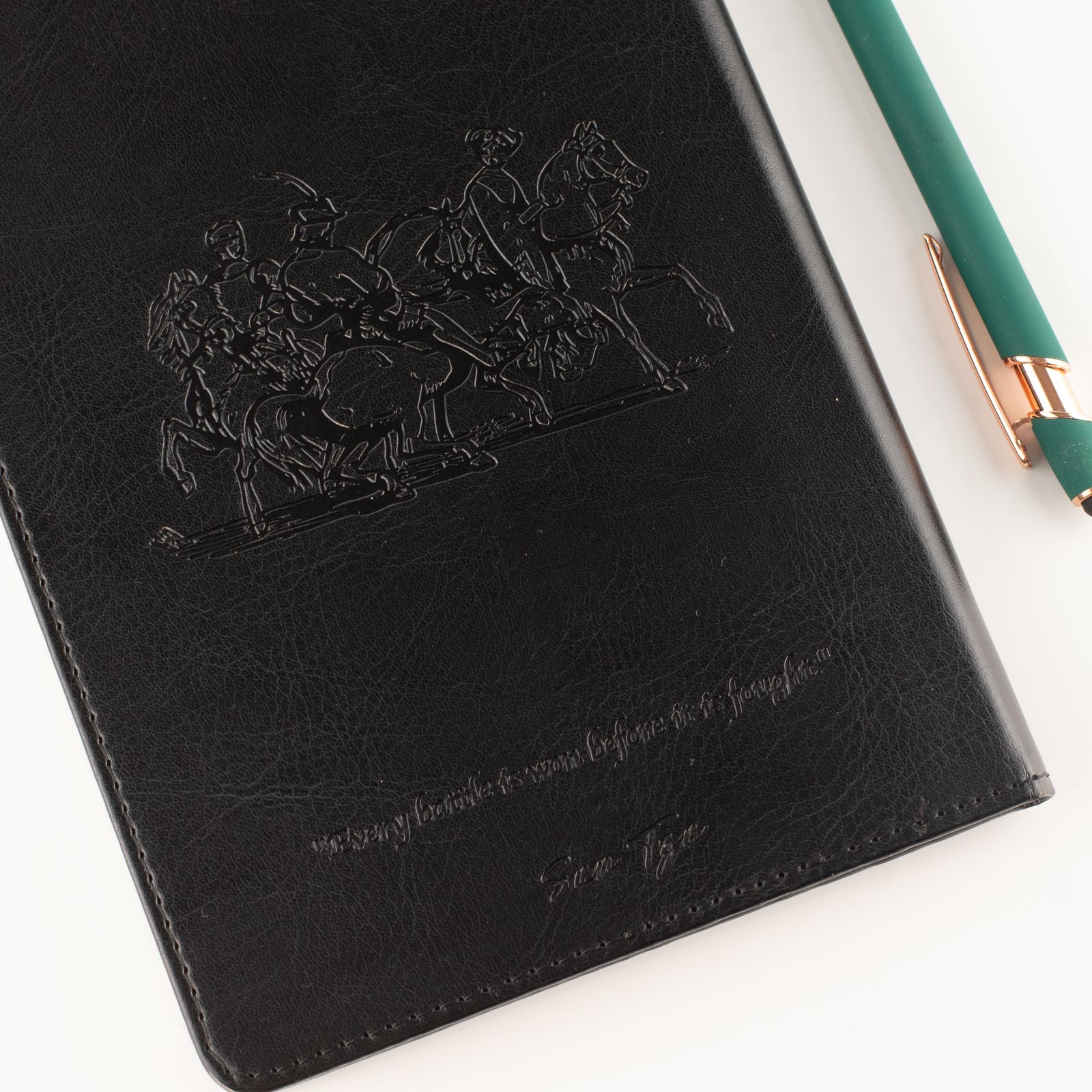 A5 Intention Note Book - LCD Wipe Screen - Black Leather Effect - 80 Leafs - Image 3