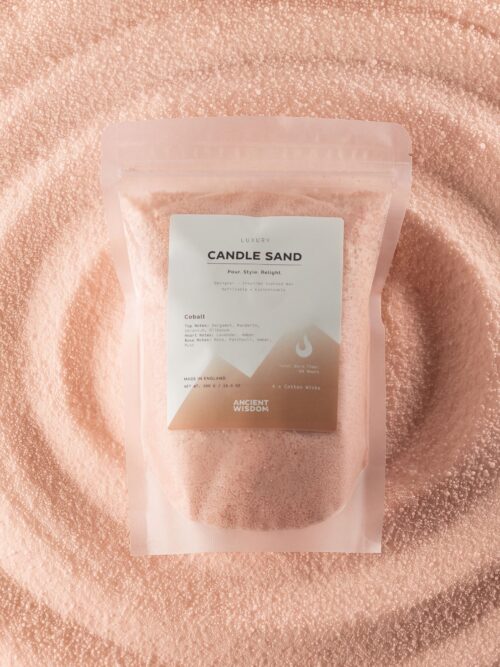 Fragranced Candle Sand - Taupe Orange - Cobalt - 300g