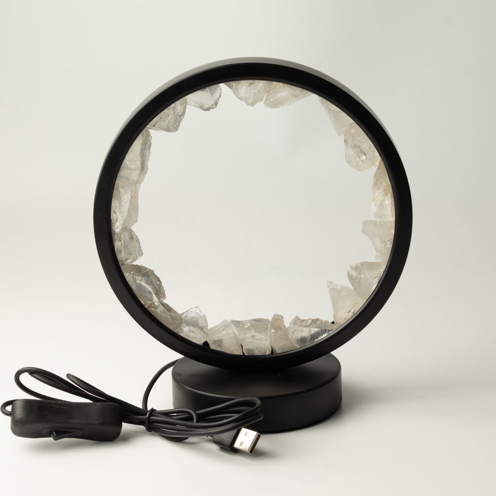 Gemstone Halo Lamp - Zen Mind - Clear Quartz - Image 3