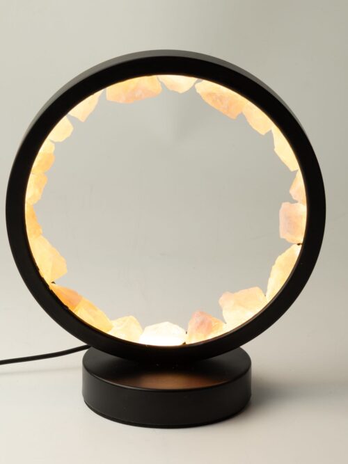 Gemstone Halo Lamp - Zen Body - Rose Quartz